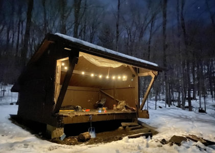 Trip report: A winter’s night on the Dunbar Brook Trail in Monroe State Forest